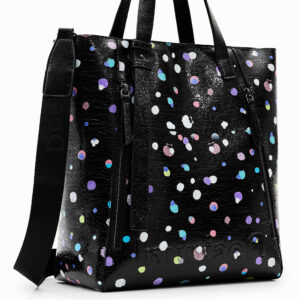 Large polka dot shopper bag